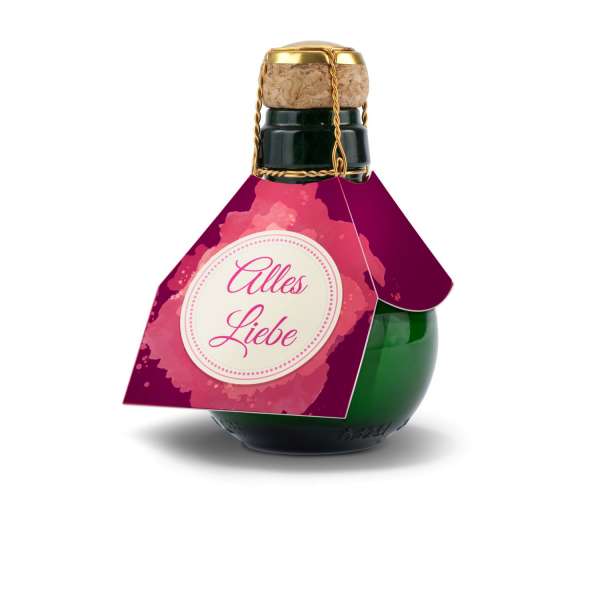 Kleinste Sektflasche der Welt! Alles Liebe - Ohne Geschenkkarton, 125 ml