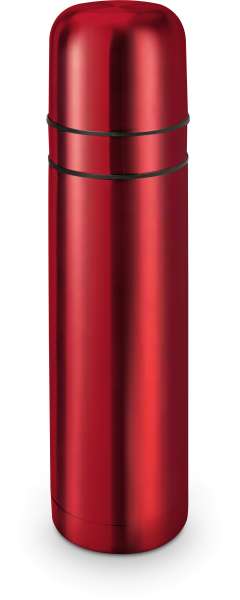 ROMINOX® Isolierkanne // Cup in Cup - mit 2 Deckeln - Rot