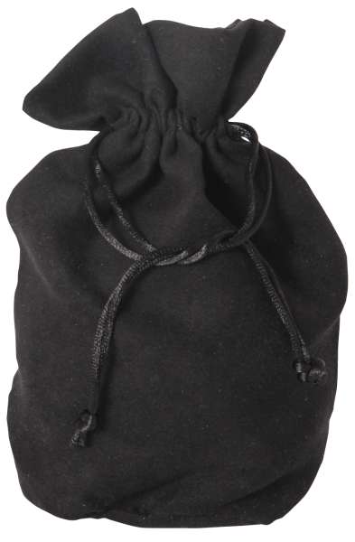 Veloursäckchen mit Boden groß schwarz