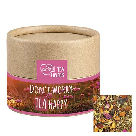 Bio Kräutertee Glücksgefühle, ca. 10g, Kraftpapierdose Mini