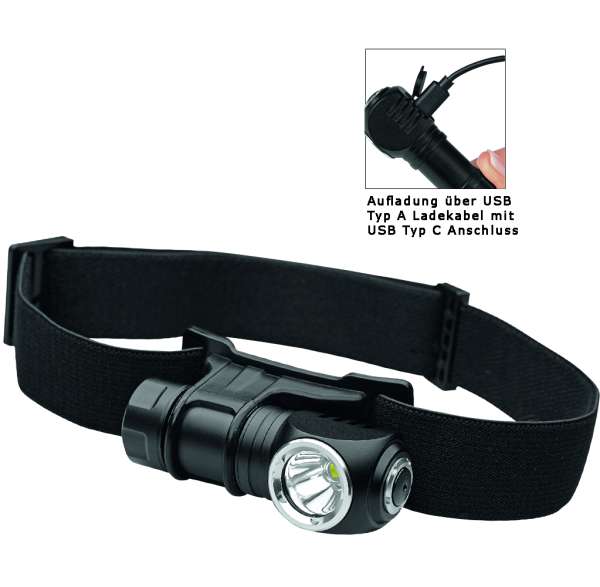Aufladbare LED Stirn- / Taschenleuchte "Compact Head Light 500 L"