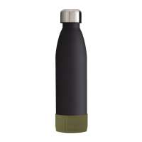 Flasche schwarz, Hülle olivgrün