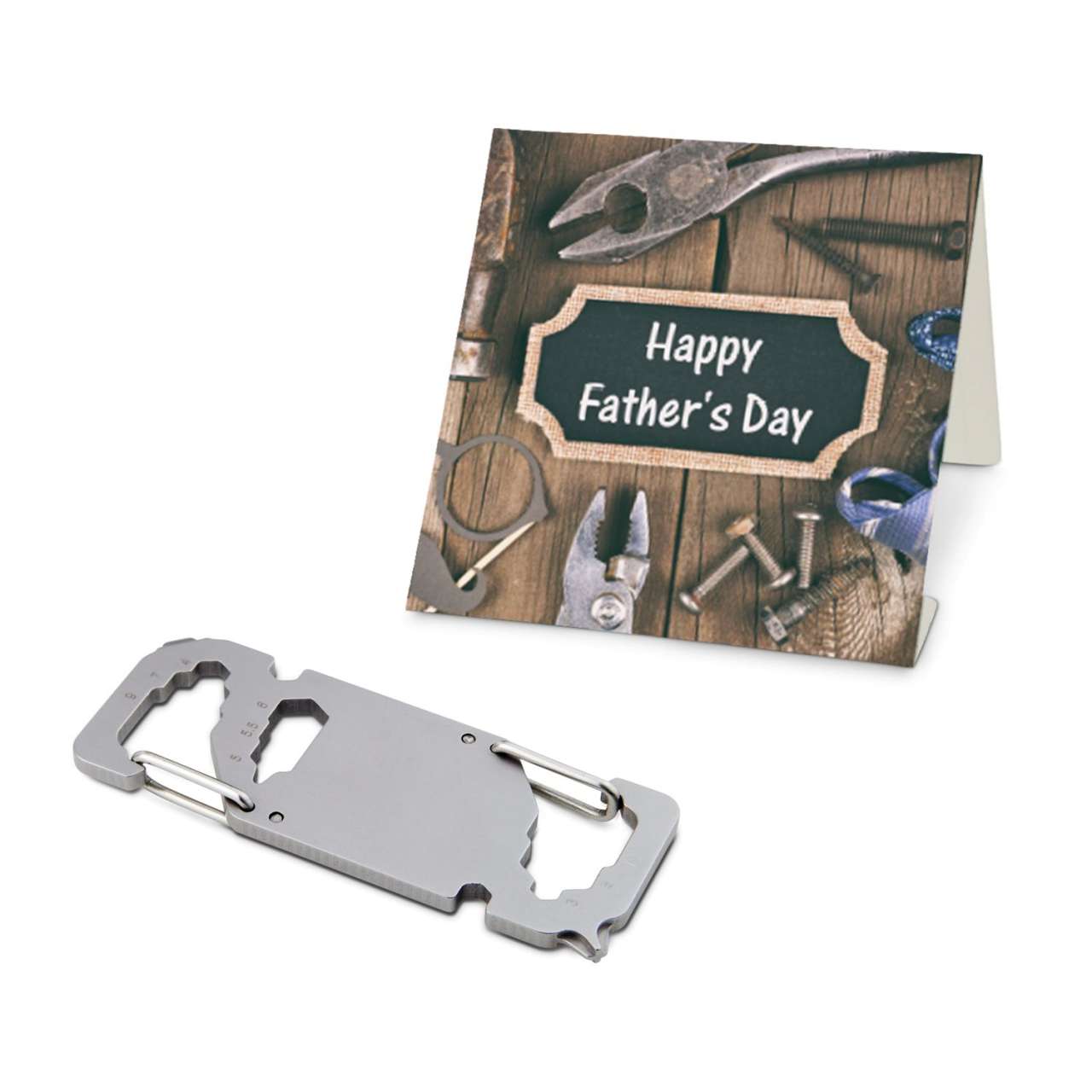 Geschenkartikel: ROMINOX® Key Tool Funktionen) im Motiv-Mäppchen Happy Father's Day