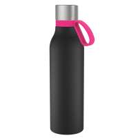 Flasche schwarz, Ring magenta