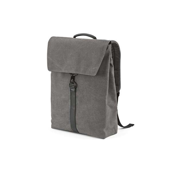 Prague 25L Rucksack, recy. Baumwolle. Hakenverschluss. Laptops bis 17"