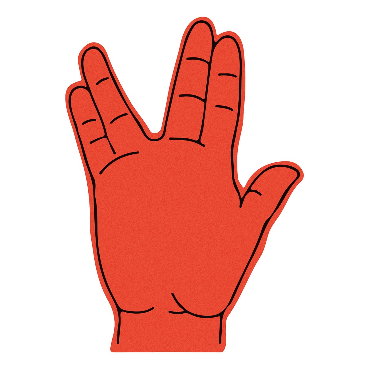 Winkehand aus Schaumstoff VULKANIER GRUß