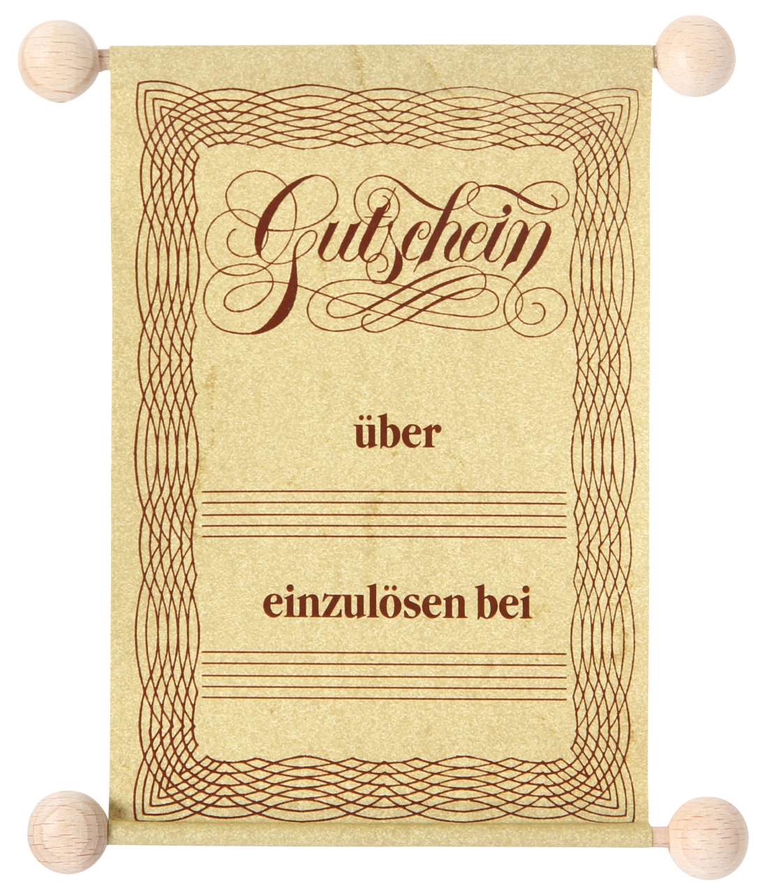 Gutscheinrolle neutral klein