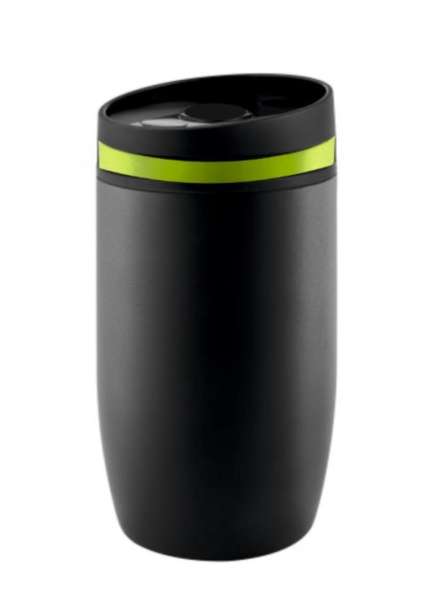 Metmaxx® Thermobecher "CremaOfficinaNero" schwarz / Ring schwarz