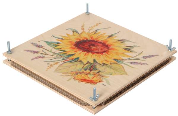Riesen-Blumenpresse bunt 30 x 30 cm