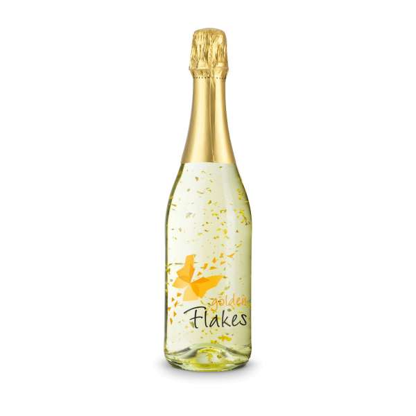 Golden Flakes - Flasche klar - Kapselfarbe, 0,75 l