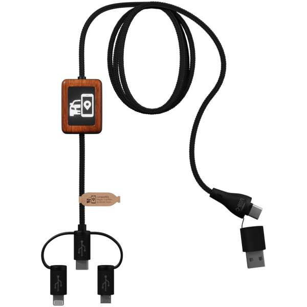 SCX. design C46 5-in-1 CarPlay-Kabel mit Leuchtlogo