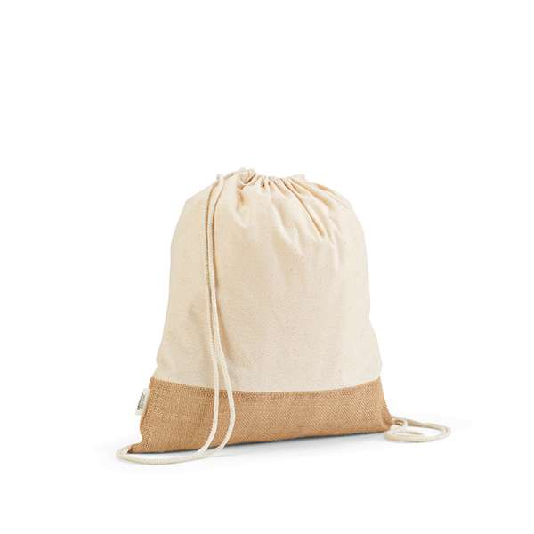Denali Kordelzugbeutel recy. Baumwolle (180 g / m²) und Jute (275 g / m²)