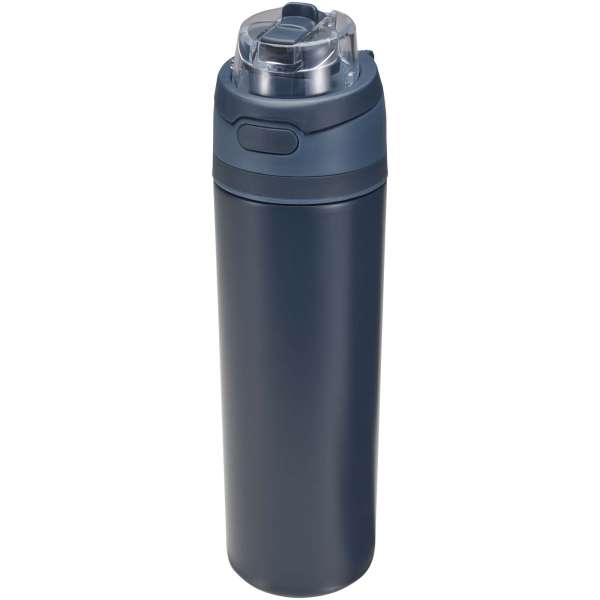 Theron 800 ml RCS-Wasserflasche aus recyceltem, einwandigem Edelstahl mit Multifunktionsdeckel und K
