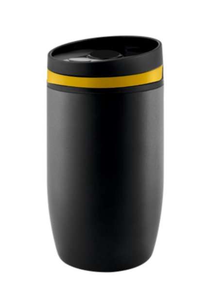 Metmaxx® Thermobecher "CremaOfficinaNero" schwarz / Ring schwarz