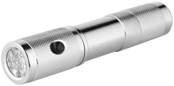 Metmaxx® LED MegaBeam Sicherheitslampe "PocketSecurity" silber