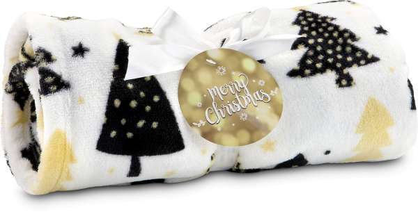 Kuscheldecke Merry Christmas - 120 x 150 cm, 190 g / m²