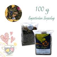 Kompostierbarer Zellglas-Beutel, Geprägtes Verschluss-Siegel aus Zuckerrohrpapier. Komplett abbaubar. Inhalt 100 g