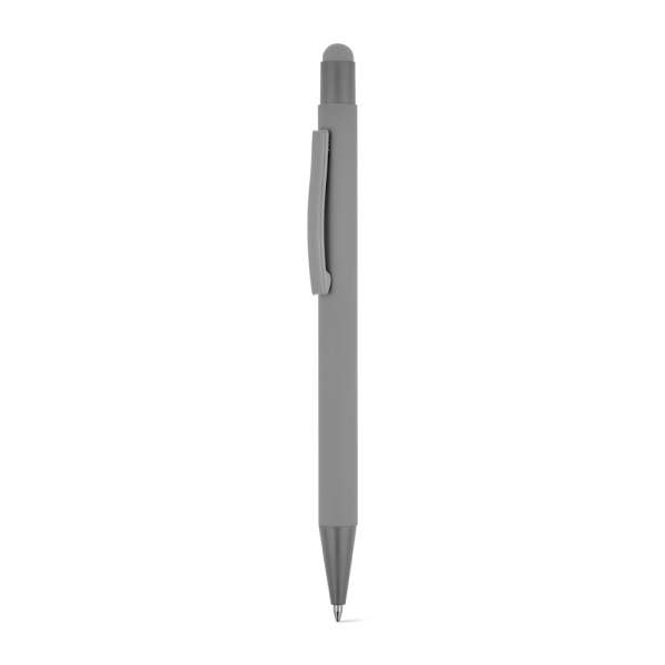 CLINT TOUCH Kugelschreiber mit modernem Design aus recyceltem Aluminium (100% rAL) mit Gummibeschich