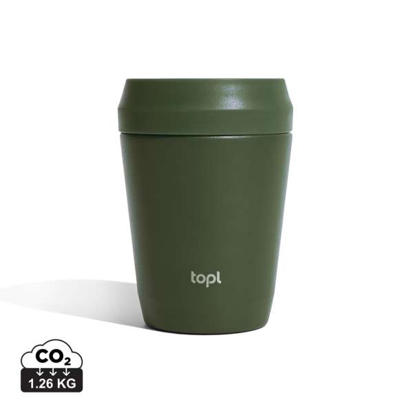 Topl-Trinkbecher aus rec. Stahl mit 360-Grad-Deckel 236ml