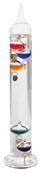 Glas-Galileothermometer H ca. 28cm