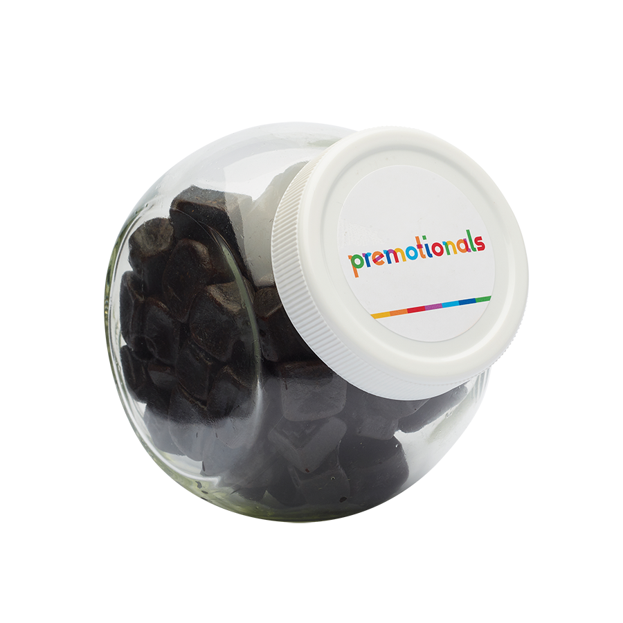 Bonbonglas 395 ml weißem Kunststoff Deckel gefüllt mit ca. 250 gram DutchDex Minties