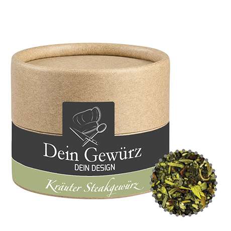 Gewürzmischung Kräuter-Steakgewürz, ca. 25g, Kraftpapierdose Mini