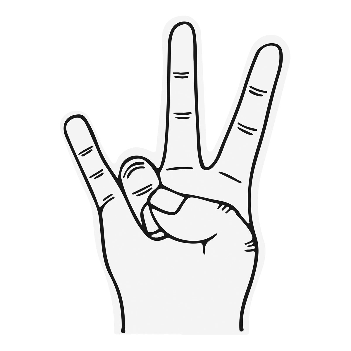 Winkehand aus Schaumstoff SHOCKER