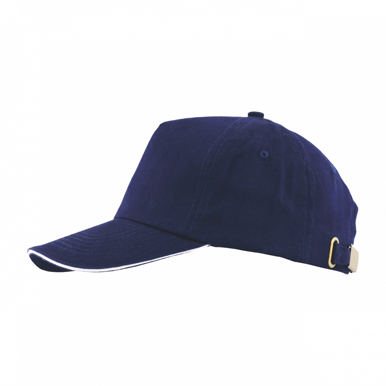 Cap 5 Panel aus gebürsteter Baumwolle mit Schnallenverschluss