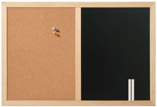 Kork- und Kreidetafel