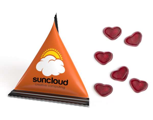 Mini Tetraeder Fruchtgummi