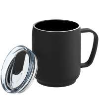 Becher schwarz, Deckel schwarz