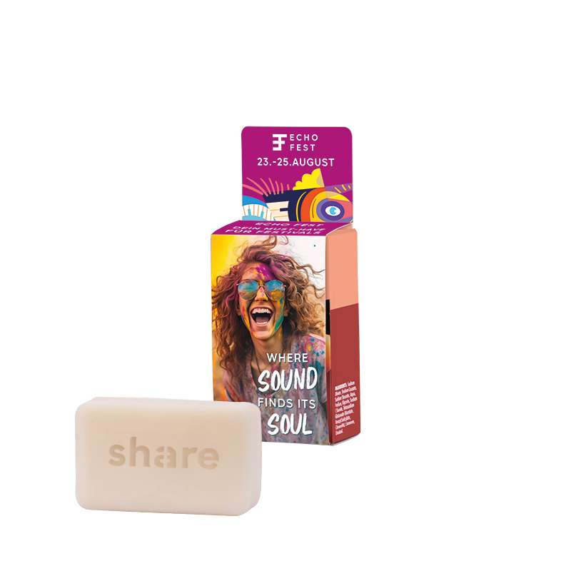 share feste Seife mit Pfirsich & Orange 100 g, im Werbecover
