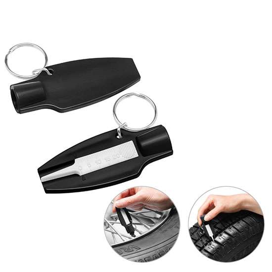 Reifenprofiltiefenmesser mit Ventilkappendreher