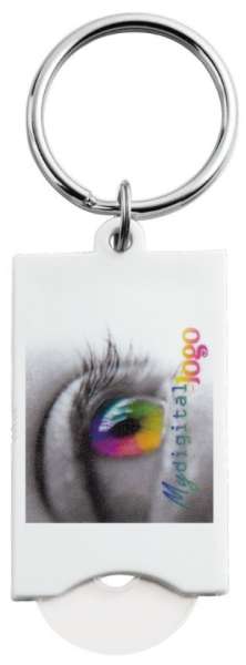 Metmaxx® EK-Schlüsselanhänger "BudgetPromo" weiß