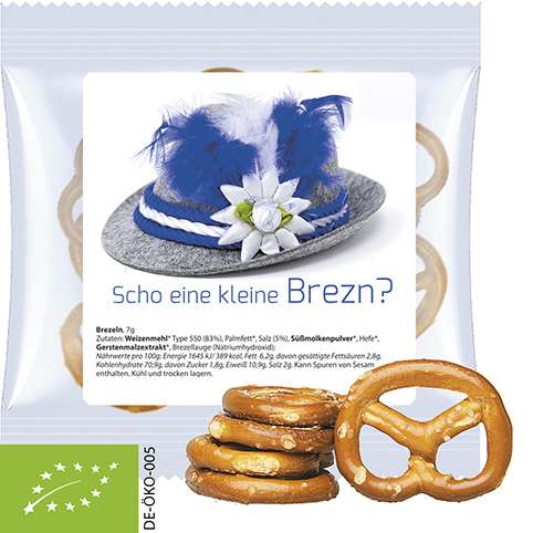 Bio Mini Brezeln Original, ca. 7g, Express Maxi-Tüte mit Etikett