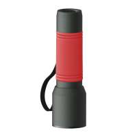 Taschenlampe grau, Hülle rot