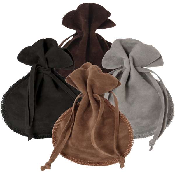 Beutel Wildlederoptik klein, 4-fach sortiert