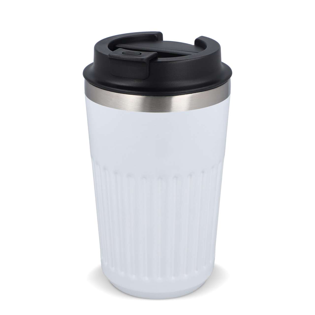 Recycelter Edelstahl-Thermobecher für Kaffee zum Mitnehmen, 400 ml