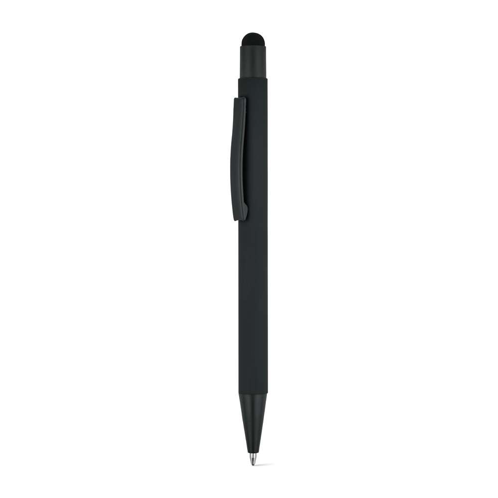CLINT TOUCH Kugelschreiber mit modernem Design aus recyceltem Aluminium (100% rAL) mit Gummibeschich