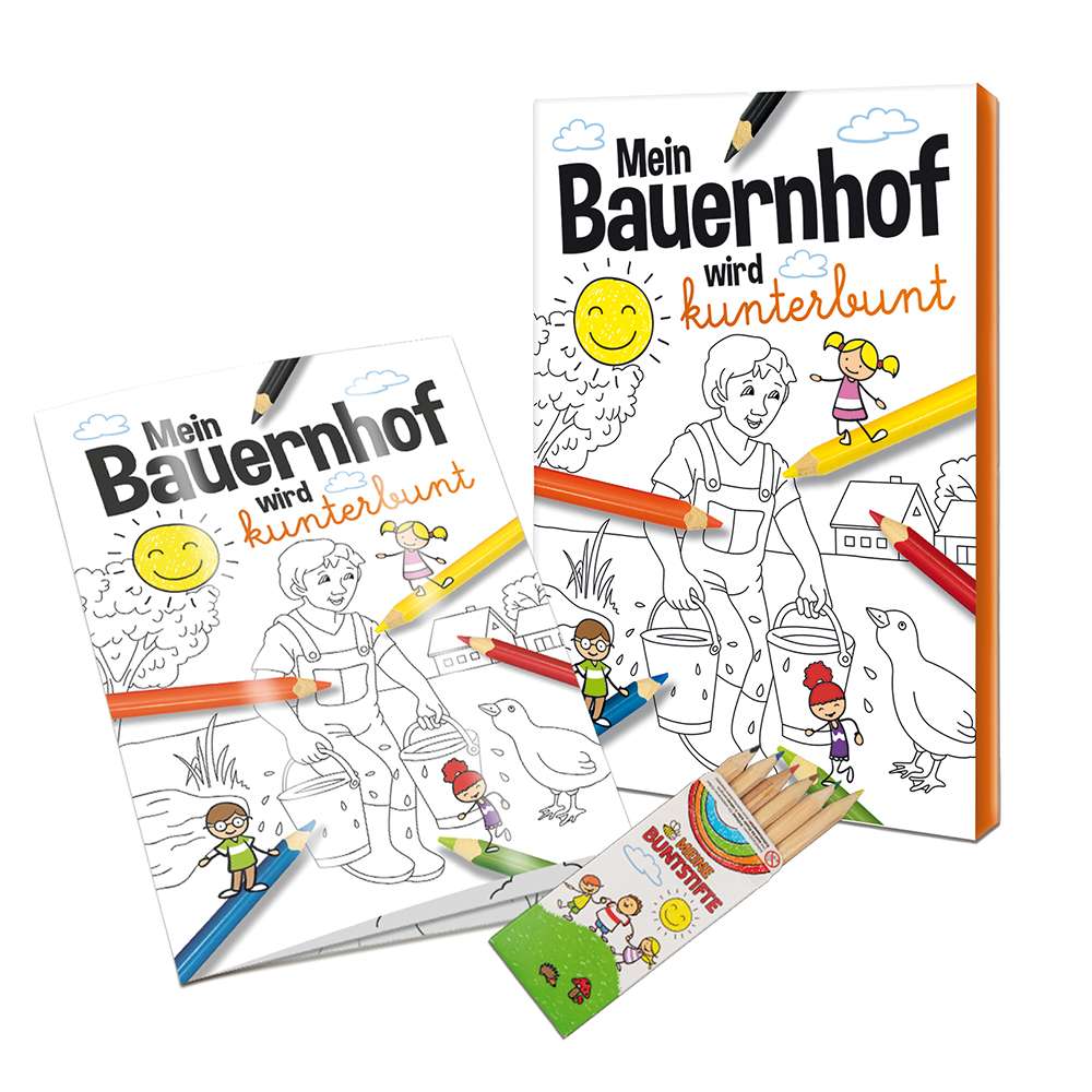 Malbuch / Mal-Set A6 - Bauernhof