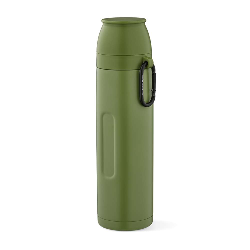 Flinders Thermos recy. Edelstahl, 1080 ml. Mit 2 Bechern und Karabiner