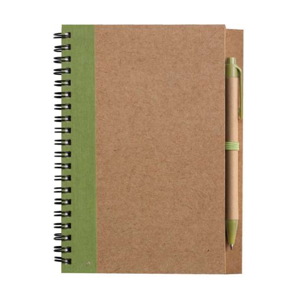 Notizbuch Stella | Recycelter Karton | Liniert | Kugelschreiber
