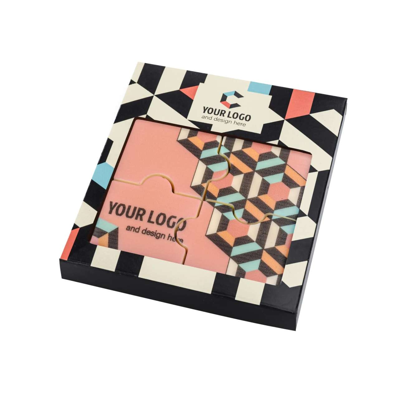 SCHOKOLADENPUZZLE MIT AUFDRUCK 4 STÜCK