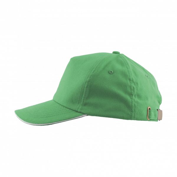 Cap 5 Panel aus gebürsteter Baumwolle mit Schnallenverschluss