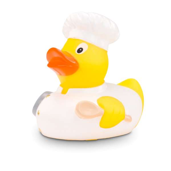 Werbeente Bruno Bratpfanne Weiß