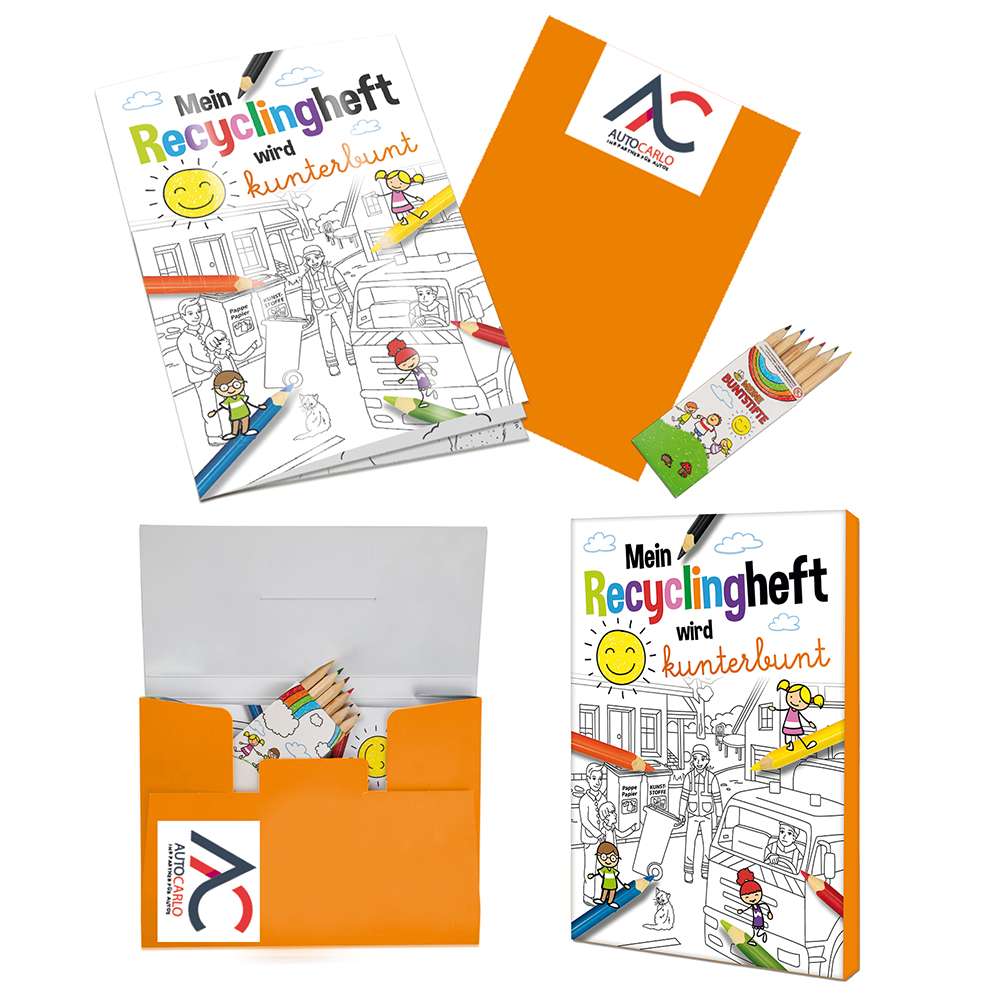 Malbuch / Mal-Set A6 - Recycling