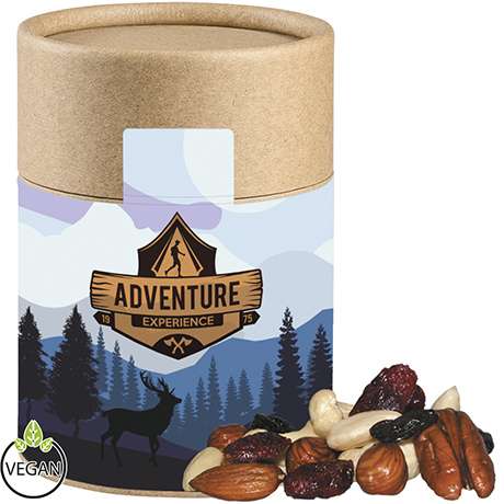 Premium Studentenfutter, ca. 80g, Kraftpapierdose Midi