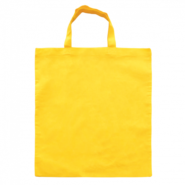 Baumwolltasche farbig mit kurzen Henkeln 136 gr / m2
