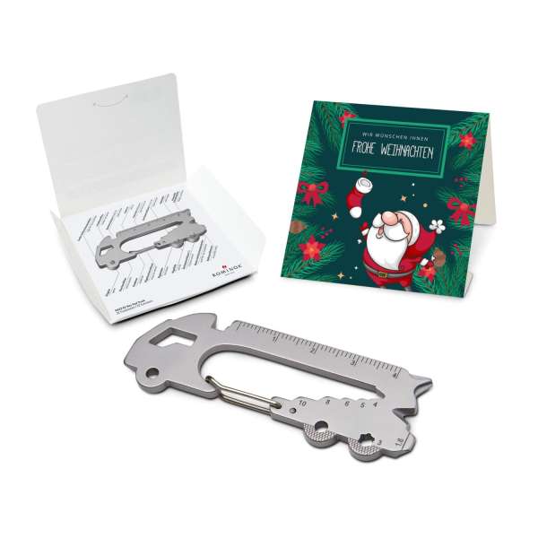 Geschenkartikel: ROMINOX® Key Tool Funktionen) im Motiv-Mäppchen Frohe Weihnachten