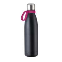 Flasche schwarz, Ring magenta